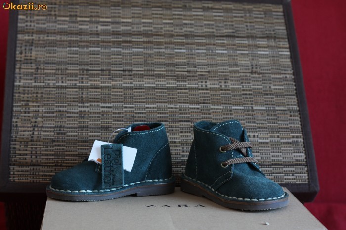 ZARA papuci din piele naturala int si ext, pantofi, ghete marime 19, 20, 21, 22 foto mare