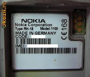 vand nokia 1100 made in germania rh 18 din 2003 foto mare
