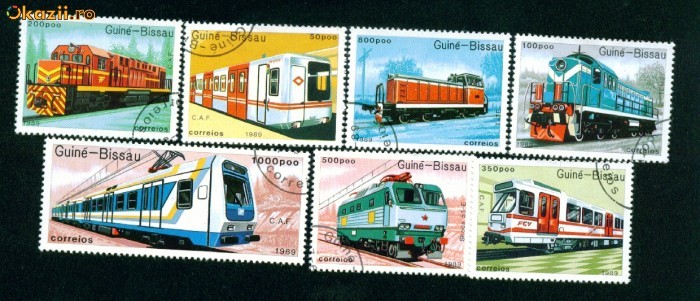 GUINEA BISSAU - SERIE TIMBRE LOCOMOTIVE - C 15 foto mare