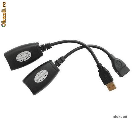 EXTENDER prelungitor cablu USB pe cablu UTP foto mare